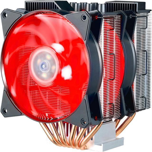 Alt view image 7 of 20 - Cooler Master MA620P Twin Tower RGB CPU Air Cooler, 6 CDC Heatpipes, Dual 120mm RGB MasterFan