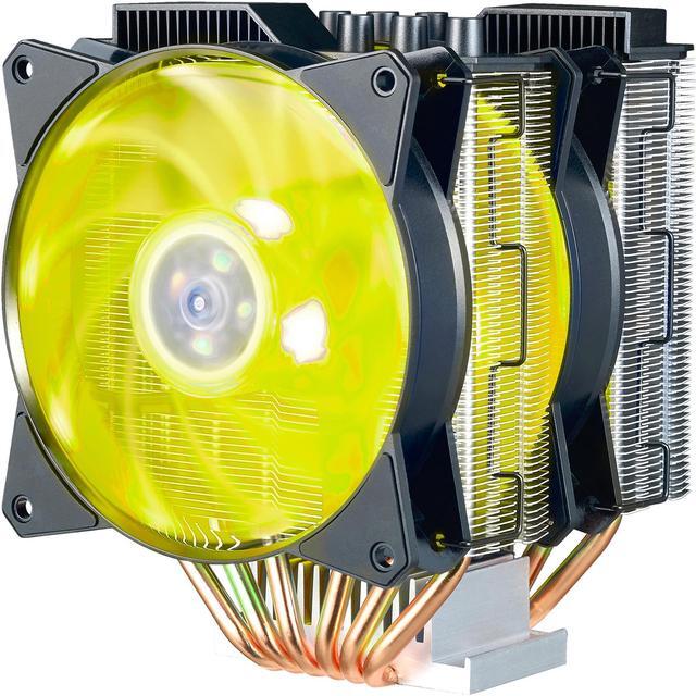 Alt view image 3 of 20 - Cooler Master MA620P Twin Tower RGB CPU Air Cooler, 6 CDC Heatpipes, Dual 120mm RGB MasterFan