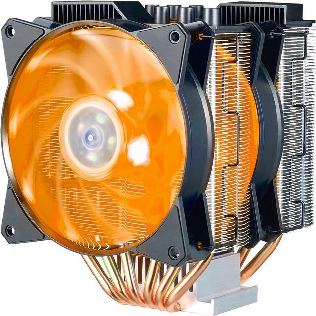 Alt view image 4 of 20 - Cooler Master MA620P Twin Tower RGB CPU Air Cooler, 6 CDC Heatpipes, Dual 120mm RGB MasterFan