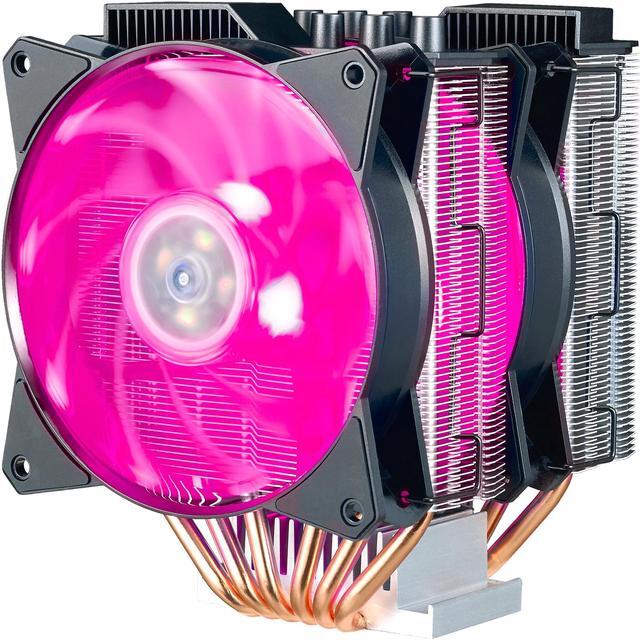 Alt view image 6 of 20 - Cooler Master MA620P Twin Tower RGB CPU Air Cooler, 6 CDC Heatpipes, Dual 120mm RGB MasterFan