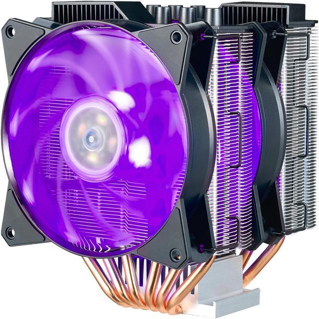 Alt view image 8 of 20 - Cooler Master MA620P Twin Tower RGB CPU Air Cooler, 6 CDC Heatpipes, Dual 120mm RGB MasterFan