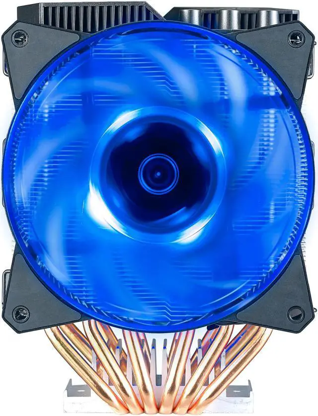 Alt view image 20 of 20 - Cooler Master MasterAir MA621P RGB ThreadRipper TR4 Twin Tower CPU Air Cooler 6 CDC 2.0 Heatpipes, Aluminum Fins, Push-Pull, Dual MF120R RGB Fans RGB Lighting