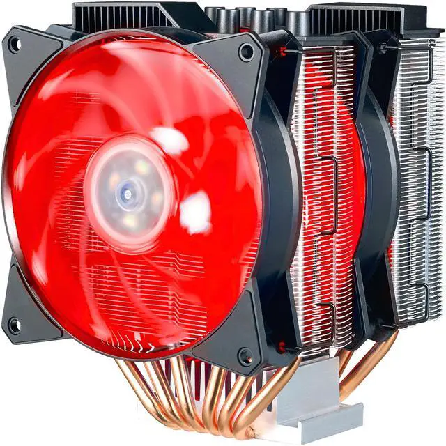 Alt view image 4 of 20 - Cooler Master MasterAir MA621P RGB ThreadRipper TR4 Twin Tower CPU Air Cooler 6 CDC 2.0 Heatpipes, Aluminum Fins, Push-Pull, Dual MF120R RGB Fans RGB Lighting