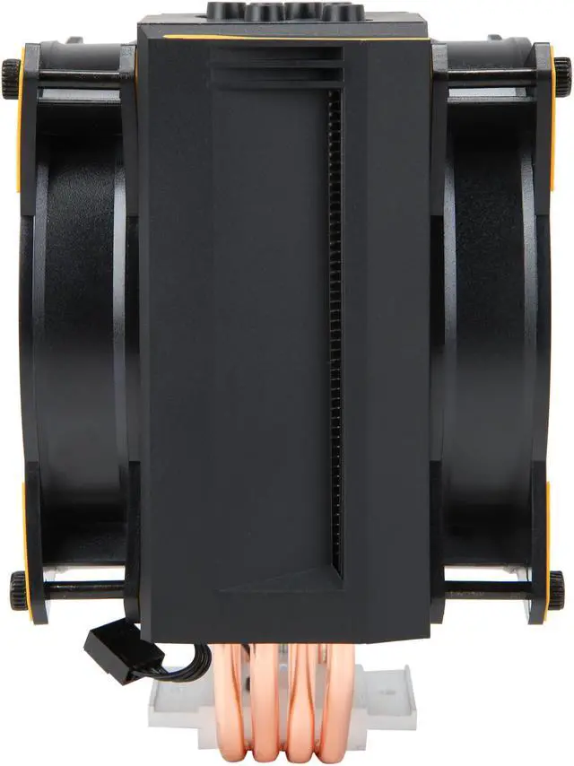 Alt view image 7 of 9 - Cooler Master MasterAir MA410M TUF Gaming Alliance Edition Addressable RGB LED CPU Air Cooler 4 Heatpipes, Dual MasterFan MF120R Fans