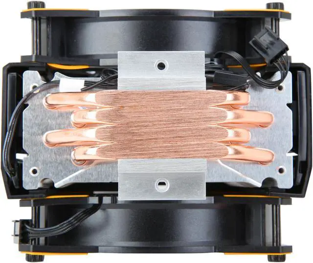 Alt view image 9 of 9 - Cooler Master MasterAir MA410M TUF Gaming Alliance Edition Addressable RGB LED CPU Air Cooler 4 Heatpipes, Dual MasterFan MF120R Fans