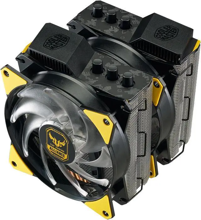 Alt view image 6 of 12 - Cooler Master MasterAir MA620P TUF Gaming Alliance Edition Dual-Tower RGB CPU Air Cooler 6 Heatpipes, Dual MasterFan MF120R 120mm RGB Fans