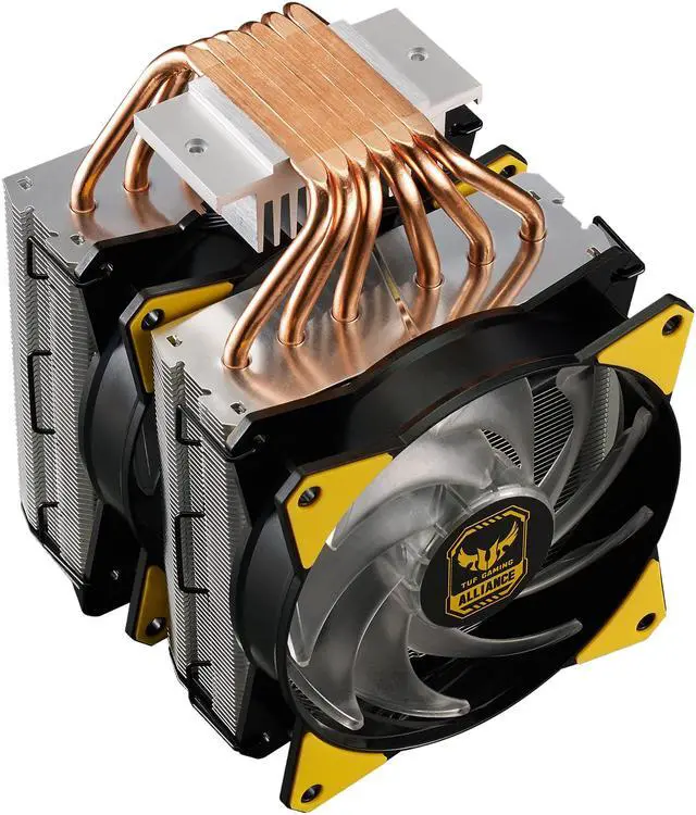 Alt view image 4 of 12 - Cooler Master MasterAir MA620P TUF Gaming Alliance Edition Dual-Tower RGB CPU Air Cooler 6 Heatpipes, Dual MasterFan MF120R 120mm RGB Fans