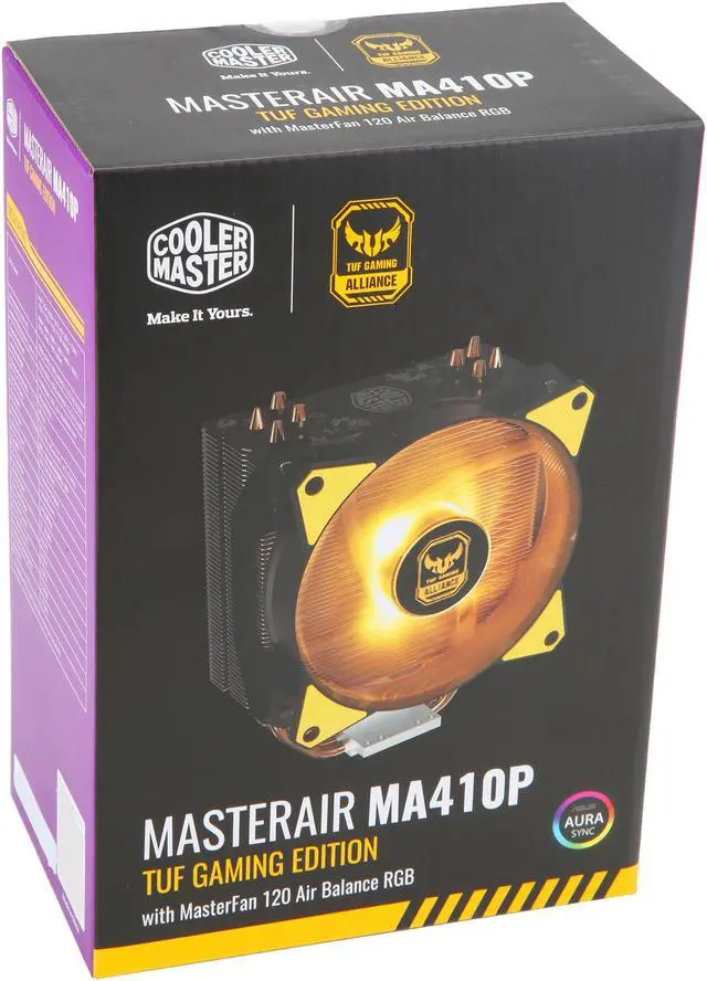 Alt view image 2 of 2 - Cooler Master MA410P TUF Gaming Alliance Edition RGB CPU Air Cooler, Military Camouflage Design, 4 CDC 2.0 Heatpipes, 120mm RGB MasterFan