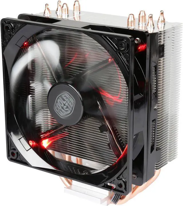 Main image of Hyper 212 LED with PWM Fan, Four Direct Contact Heatpipes, Unique Fan Blade Design, Red LEDs, Optimized Bracket Design by Cooler Master