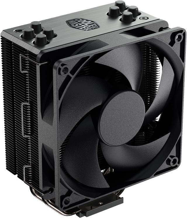 Cooler Master Hyper 212 Black Edition CPU Air Cooler, Silencio FP120 Fan, 4  CDC 2.0 Heatpipes, Anodized Gun-Metal Black, Brushed Nickel Fins for AMD  Ryzen/Intel LGA2066/1151 Compatible 