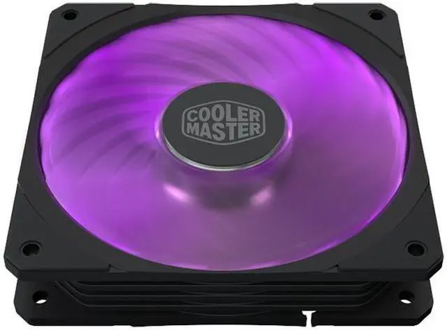 Alt view image 4 of 10 - Cooler Master MasterFan SF120R RGB 120mm Square Frame Fan w/ RGB LEDS, Hybrid Blade Design, Cable Management and PWM Control Fan