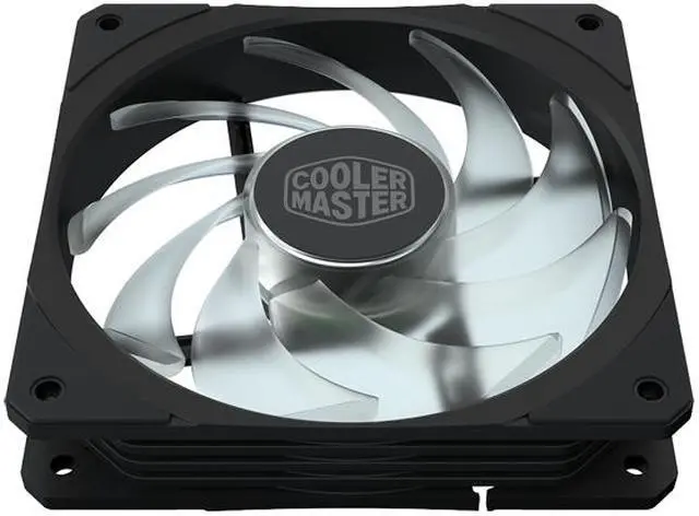 Alt view image 5 of 10 - Cooler Master MasterFan SF120R RGB 120mm Square Frame Fan w/ RGB LEDS, Hybrid Blade Design, Cable Management and PWM Control Fan
