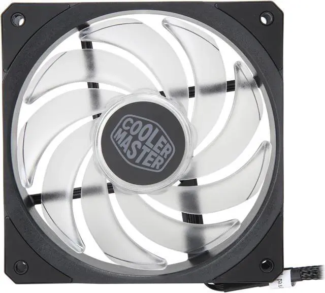 Alt view image 7 of 10 - Cooler Master MasterFan SF120R RGB 120mm Square Frame Fan w/ RGB LEDS, Hybrid Blade Design, Cable Management and PWM Control Fan