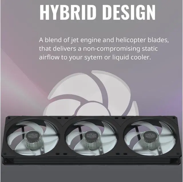 Alt view image 8 of 11 - Cooler Master MasterFan SF360R ARGB 360mm Square Frame Fan