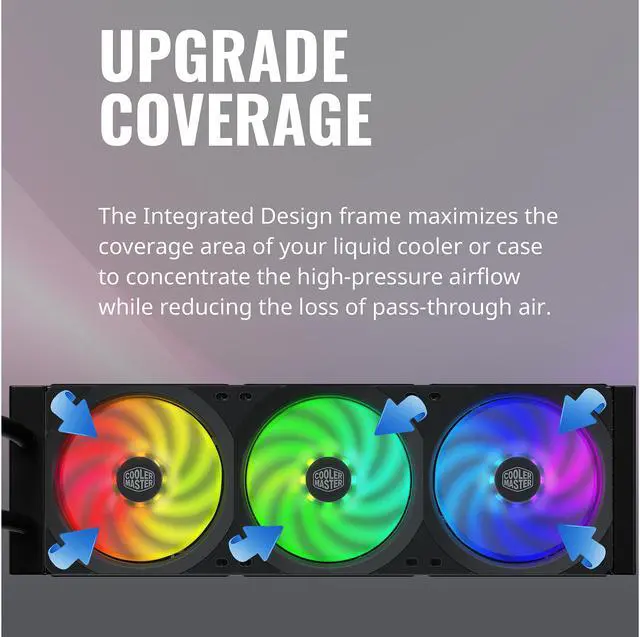 Alt view image 10 of 11 - Cooler Master MasterFan SF360R ARGB 360mm Square Frame Fan