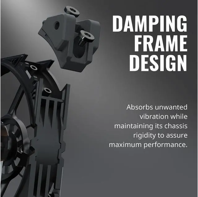 Alt view image 7 of 14 - Cooler Master MasterFan SF120M Performance PWM Fan w/ Patented Damping Frame Design Technology, Inter-Connecting Fan Blade, and Anti-Vibration Motor for a Silent Performing Case, CPU Cooler and Liquid Cooler Fan