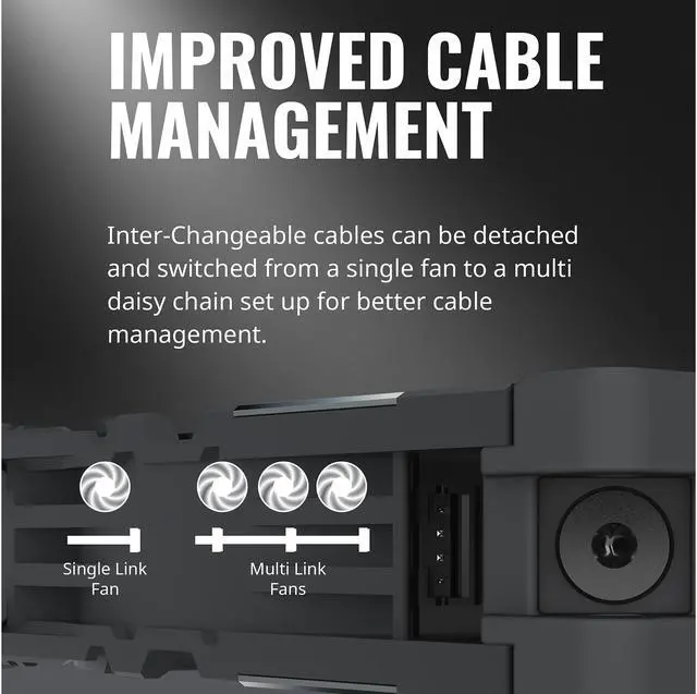 Alt view image 8 of 14 - Cooler Master MasterFan SF120M Performance PWM Fan w/ Patented Damping Frame Design Technology, Inter-Connecting Fan Blade, and Anti-Vibration Motor for a Silent Performing Case, CPU Cooler and Liquid Cooler Fan