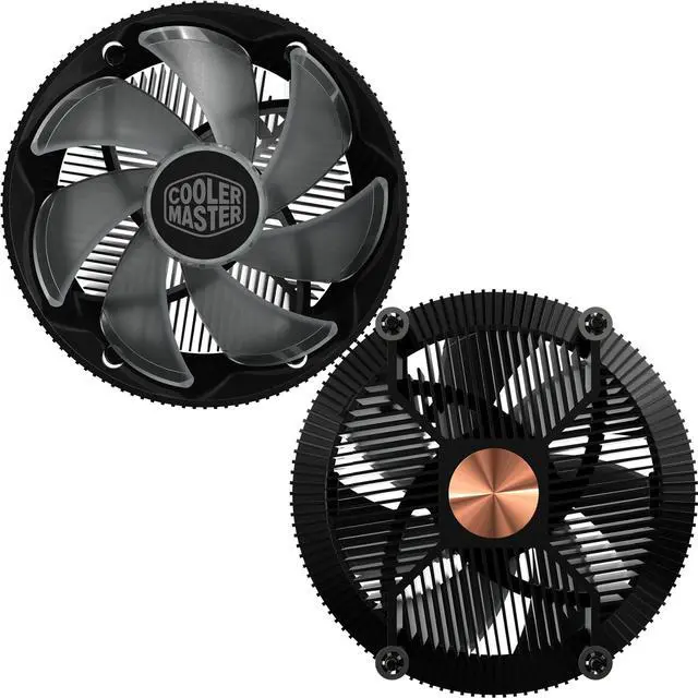 Alt view image 8 of 9 - Cooler Master A71C ARGB CPU Air Cooler for AMD Ryzen, Anodized Black Aluminum Fins, Copper Insert Base, MF120 120m, Addressable RGB Lighting