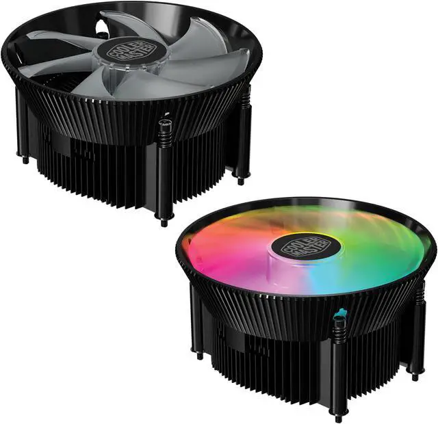 Alt view image 9 of 9 - Cooler Master A71C ARGB CPU Air Cooler for AMD Ryzen, Anodized Black Aluminum Fins, Copper Insert Base, MF120 120m, Addressable RGB Lighting