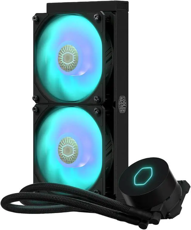 Alt view image 6 of 12 - CoolerMaster MasterLiquid ML240L RGB V2, Close-Loop AIO CPU Liquid Cooler, Dual SickleFlow 120mm, RGB Lighting, 3rd Gen Dual Chamber Pump for AMD Ryzen/Intel LGA1200/1151 LGA 1700 Compatible