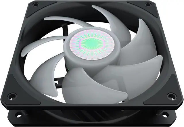 Alt view image 6 of 20 - Cooler Master SickleFlow 120 V2 Addressable RGB 3 in 1 Square Frame Fan, Individually Customizable LEDS, Air Balance Curve Blade Design, Sealed Bearing, PWM Control for Computer Case & Liquid Radiator