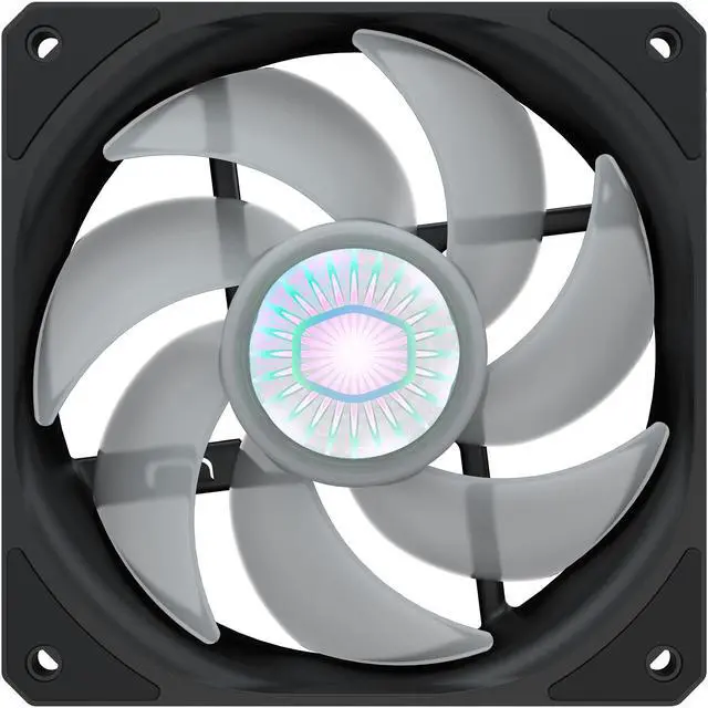 Alt view image 8 of 20 - Cooler Master SickleFlow 120 V2 Addressable RGB 3 in 1 Square Frame Fan, Individually Customizable LEDS, Air Balance Curve Blade Design, Sealed Bearing, PWM Control for Computer Case & Liquid Radiator