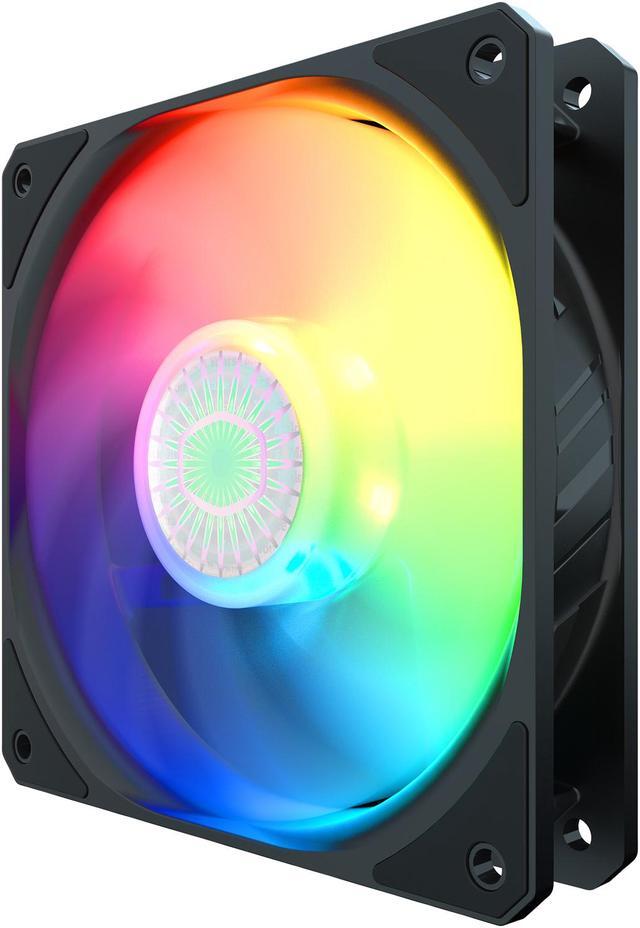 Alt view image 4 of 9 - Cooler Master SickleFlow 120 V2 Addressable RGB Square Frame Fan, Individually Customizable LEDS, Air Balance Curve Blade Design, Sealed Bearing, PWM Control for Computer Case & Liquid Radiator
