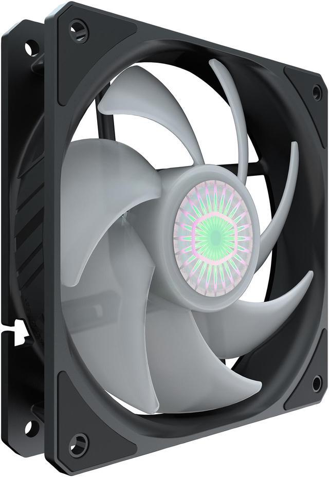 Alt view image 5 of 9 - Cooler Master SickleFlow 120 V2 Addressable RGB Square Frame Fan, Individually Customizable LEDS, Air Balance Curve Blade Design, Sealed Bearing, PWM Control for Computer Case & Liquid Radiator