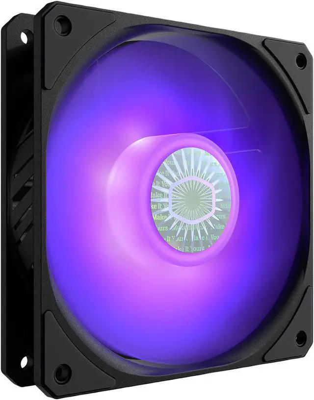 Alt view image 2 of 9 - Cooler Master SickleFlow 120 V2 RGB Square Frame Fan with Customizable LEDS, Air Balance Curve Blade Design, Sealed Bearing, PWM Control for Computer Case & Liquid Radiator
