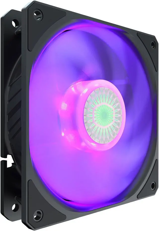 Alt view image 4 of 9 - Cooler Master SickleFlow 120 V2 RGB Square Frame Fan with Customizable LEDS, Air Balance Curve Blade Design, Sealed Bearing, PWM Control for Computer Case & Liquid Radiator