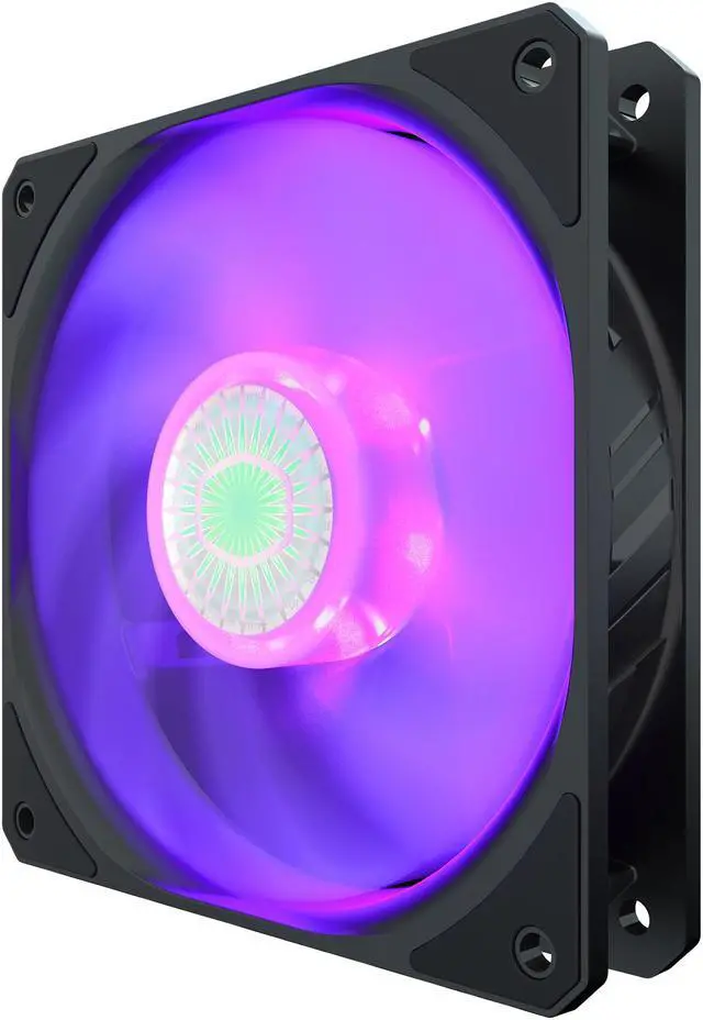 Alt view image 3 of 9 - Cooler Master SickleFlow 120 V2 RGB Square Frame Fan with Customizable LEDS, Air Balance Curve Blade Design, Sealed Bearing, PWM Control for Computer Case & Liquid Radiator