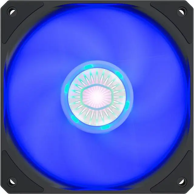 Main image of Cooler Master SickleFlow 120 V2 Blue led Square Frame Fan with  Air Balance Curve Blade Design, Sealed Bearing, PWM Control for Computer Case & Liquid Radiator
