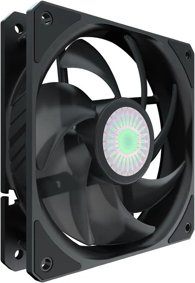 Alt view image 2 of 10 - Cooler Master SickleFlow 120 V2 All-Black Square Frame Fan with  Air Balance Curve Blade Design, Sealed Bearing, PWM Control for Computer Case & Liquid Radiator