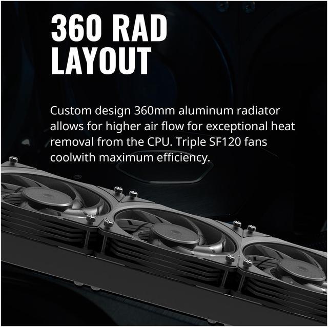 Alt view image 15 of 15 - CoolerMaster MasterLiquid ML360 SUB-ZERO, Thermoelectric Cooling (TEC) AIO CPU Liquid Cooler Powered by Intel Cryo Cooling Technology, 2nd Generation Pump, 360 Radiator for Intel LGA 1200
