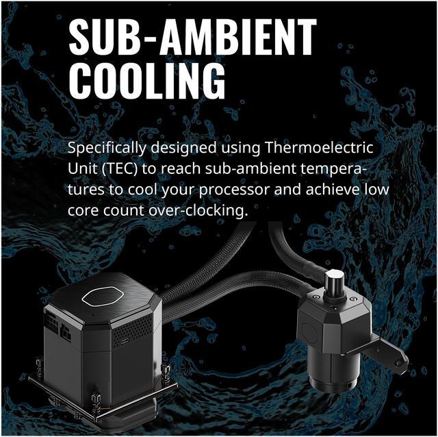 Alt view image 16 of 15 - CoolerMaster MasterLiquid ML360 SUB-ZERO, Thermoelectric Cooling (TEC) AIO CPU Liquid Cooler Powered by Intel Cryo Cooling Technology, 2nd Generation Pump, 360 Radiator for Intel LGA 1200