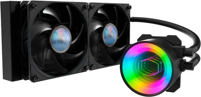 Main image of MasterLiquid ML240 Mirror ARGB Close-Loop AIO CPU Liquid Cooler, Mirror ARGB Pump, 240 Radiator, Dual SickleFlow 120mm, 3rd Gen Dual Chamber Pump for AMD Ryzen/Intel 1200, 1151, LGA 1700 Compatible