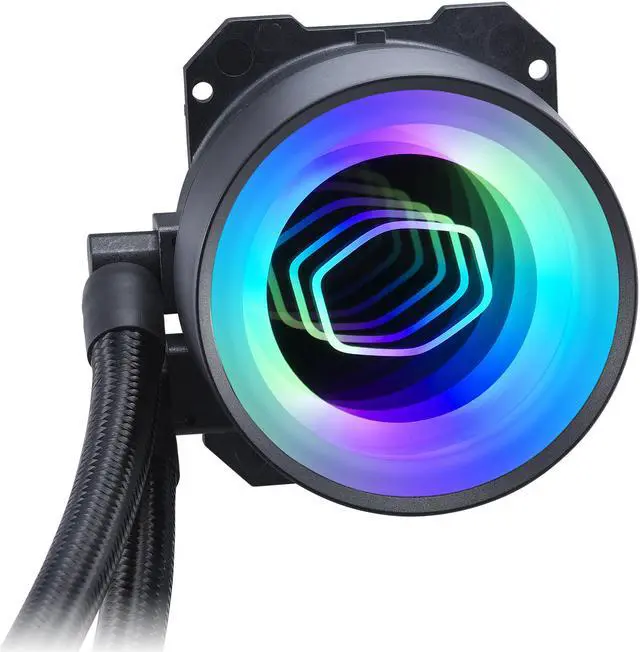 Alt view image 6 of 20 - MasterLiquid ML240 Mirror ARGB Close-Loop AIO CPU Liquid Cooler, Mirror ARGB Pump, 240 Radiator, Dual SickleFlow 120mm, 3rd Gen Dual Chamber Pump for AMD Ryzen/Intel 1200, 1151, LGA 1700 Compatible