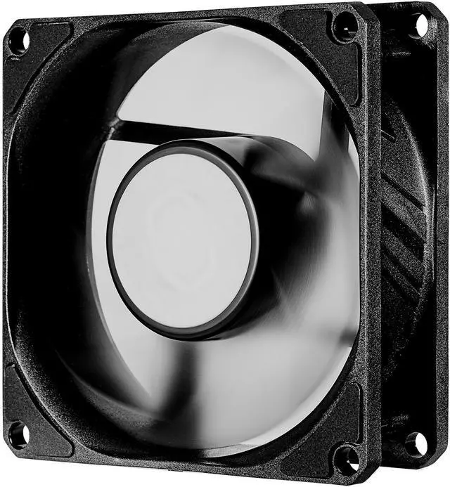 Alt view image 3 of 9 - Cooler Master SickleFlow 80 V2 All-Black Square Frame Fan with  Air Balance Curve Blade Design, Sealed Bearing, PWM Control for Computer Case & Air Coolers