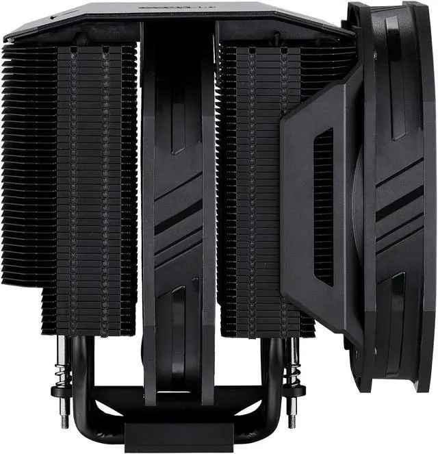 Alt view image 7 of 15 - Cooler Master MasterAir MA624 Stealth CPU Air Cooler, 6 Heat Pipes, Nickel Plated Base, Dual Tower Aluminum Black Fins, Dual SickleFlow 140mm Fans for AMD Ryzen/Intel 1200/1151 LGA 1700 Compatible