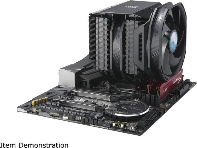 Alt view image 10 of 15 - Cooler Master MasterAir MA624 Stealth CPU Air Cooler, 6 Heat Pipes, Nickel Plated Base, Dual Tower Aluminum Black Fins, Dual SickleFlow 140mm Fans for AMD Ryzen/Intel 1200/1151 LGA 1700 Compatible
