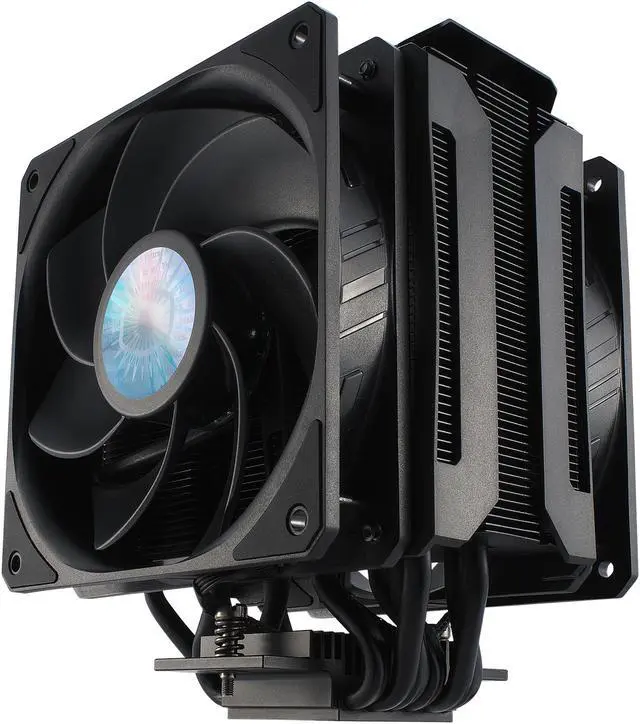 Alt view image 5 of 15 - Cooler Master MasterAir MA612 Stealth CPU Air Cooler, 6 Heat Pipes, Nickel Plated Base, Aluminum Black Fins, Push-Pull, Dual SickleFlow Fans for AMD Ryzen/Intel 1200/1151 LGA 1700 Compatible