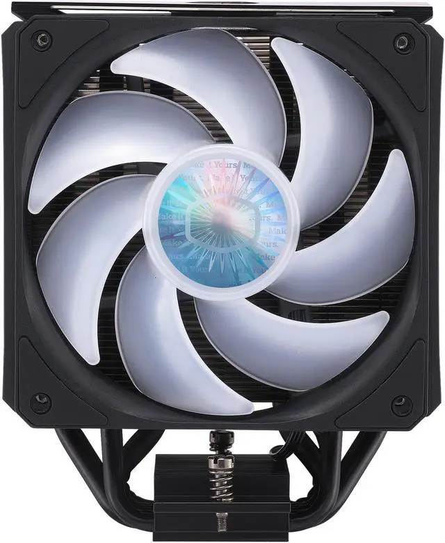 Alt view image 5 of 16 - Cooler Master MasterAir MA612 Stealth ARGB CPU Air Cooler, 6 Heat Pipes, Nickel Plated Base, Aluminum Black Fins, Push-Pull, Dual SickleFlow Fans for AMD Ryzen/Intel 1200/1151 LGA 1700 Compatible