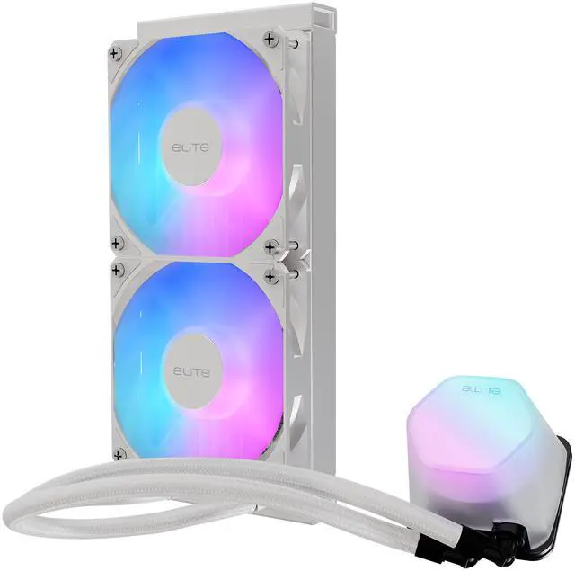 Alt view image 3 of 4 - 240 Elite Liquid White AIO CPU Liquid Cooler, R9|Ultra 7, Ceramic Bearing Pump, Translucent a RGB Cover, 240 Radiator, PWM Fans, AMD Ryzen AM5|4, Intel LGA 1851|1700 Platform Design by Cooler Master