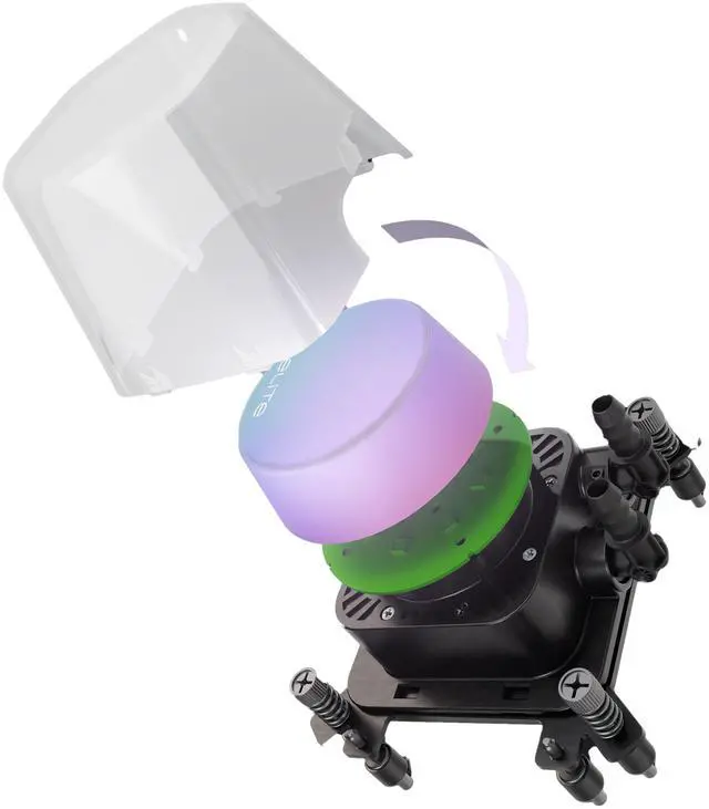 Alt view image 5 of 4 - 240 Elite Liquid White AIO CPU Liquid Cooler, R9|Ultra 7, Ceramic Bearing Pump, Translucent a RGB Cover, 240 Radiator, PWM Fans, AMD Ryzen AM5|4, Intel LGA 1851|1700 Platform Design by Cooler Master