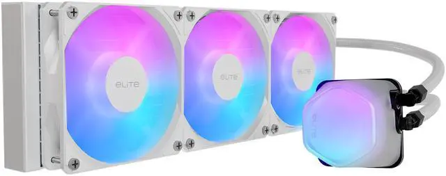 Main image of 360 Elite Liquid White AIO CPU Liquid Cooler, R9|Ultra 7, Ceramic Bearing Pump, Translucent a RGB Cover, 360 Radiator, PWM Fans, AMD Ryzen AM5|4, Intel LGA 1851|1700 Platform Design by Cooler Master