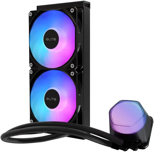Alt view image 2 of 4 - 240 Elite Liquid AIO CPU Liquid Cooler, R9|Ultra 7, Ceramic Bearing Pump, Translucent a RGB Cover, 240 Radiator, PWM Fans, AMD Ryzen AM5|4, Intel LGA 1851|1700 Platform Design by Cooler Master