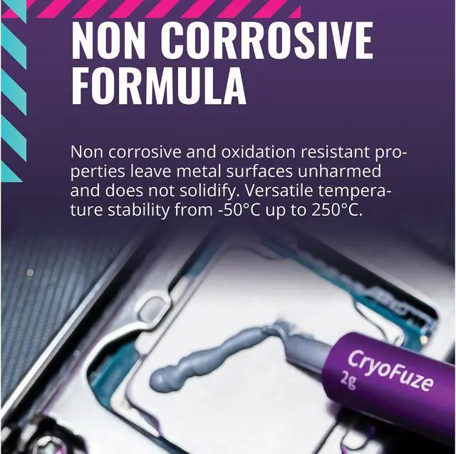 Alt view image 5 of 8 - Cooler Master CryoFuze Ultra-High Performance Thermal Paste, Nanoparticles, High CPU/GPU Conductivity W/m.k= 14m, Non Corrosive Formula, Temperature -50°C up to 250°C for CPU and GPU Coolers
