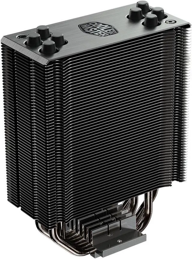 Alt view image 4 of 15 - Cooler Master Hyper 212 RGB Black Edition CPU Air Cooler, SF120R RGB Fan, Anodized Gun-Metal Black, Brushed Nickel Fins, 4 Copper Direct Contact Heat Pipes for AMD Ryzen/Intel LGA1700/1200/1151