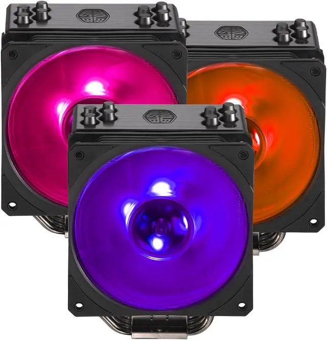 Alt view image 9 of 15 - Cooler Master Hyper 212 RGB Black Edition CPU Air Cooler, SF120R RGB Fan, Anodized Gun-Metal Black, Brushed Nickel Fins, 4 Copper Direct Contact Heat Pipes for AMD Ryzen/Intel LGA1700/1200/1151