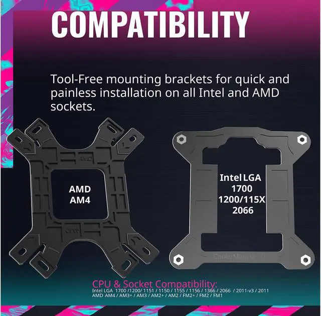 Alt view image 9 of 13 - Cooler Master Hyper 212 Black Edition CPU Air Cooler, Silencio FP120 Fan, Anodized Gun-Metal Black, Brushed Nickel Fins, 4 Copper Direct Contact Heat Pipes for AMD Ryzen/Intel LGA1700/1200/1151